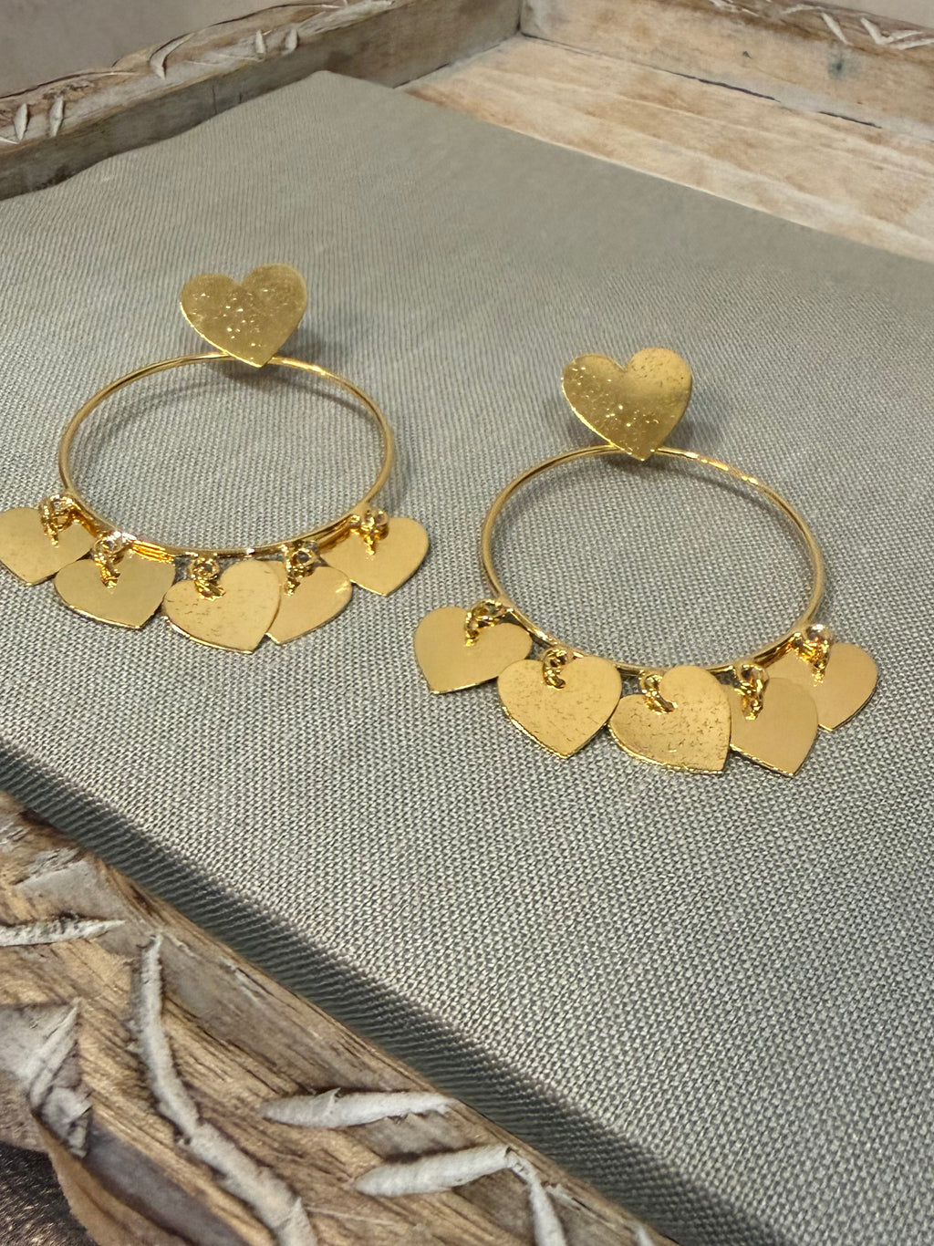 Hoops aros de corazones