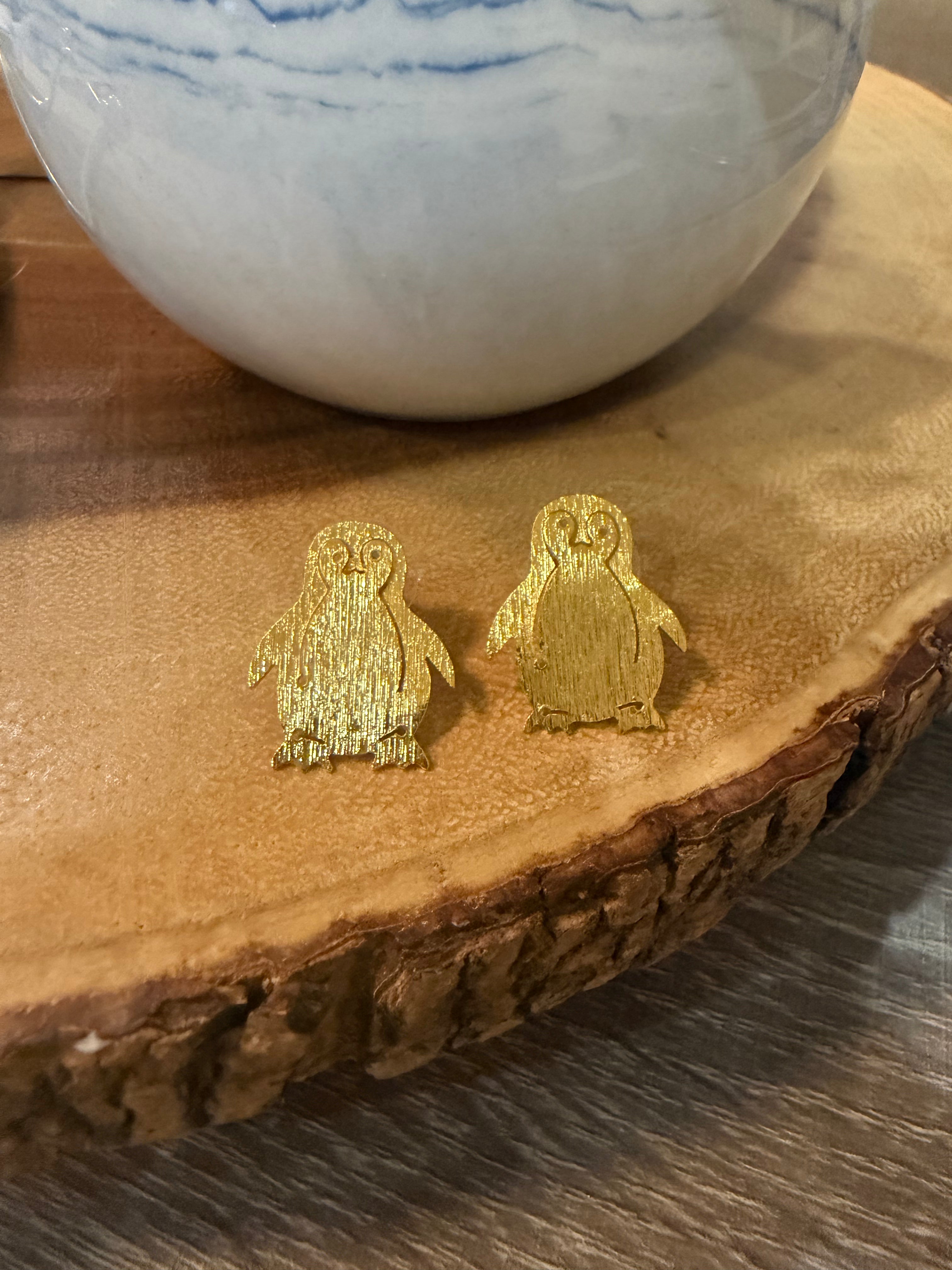 Aretes pingüinos pequeños